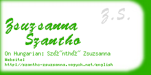 zsuzsanna szantho business card